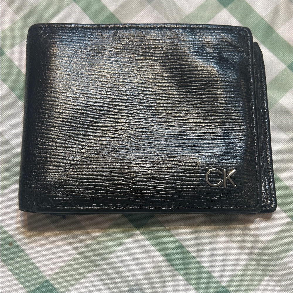 Black Leather Calvin Klein Bifold wallet